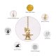 2 Pieces Brass Peacock 7 Wick Hanging Chain Diya
