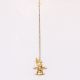 2 Pieces Brass Peacock 7 Wick Hanging Chain Diya