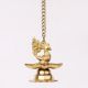 2 Pieces Brass Peacock 7 Wick Hanging Chain Diya