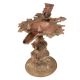 Traditional Peacock Oil lamp Dhokra Metal Tribal Art