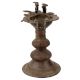Brass Oil Lamp Diya Stand With Twin Peacock Figurines