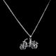 92.5 Sterling Silver Mini Bike Bicycle Cycle Pendant