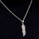 Amethyst Stone Feather 92.5 Sterling Silver Pendant