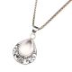 Moonstone Teardrop Engraved 92.5 Sterling Silver Pendant Jewelry