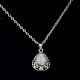 Moonstone Teardrop Engraved 92.5 Sterling Silver Pendant Jewelry