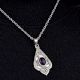 Purple Stone Spiral Design 92.5 Sterling Silver Pendant Jewelry