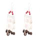 Multi Colored Seed Bead Sterling Silver Chain Dangle Earring