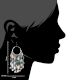 Sterling Silver Earrings Beaded Bali Hoop Chandelier Hangings