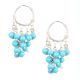 Sterling Silver Dangle Earrings With white Moon Stone Beads