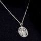 Round Decorative 92.5 Sterling Silver Pendant Jewelry