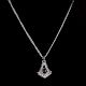 Triangular Spiral Design 92.5 Sterling Silver Pendant Necklace