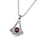 Triangular Spiral Design 92.5 Sterling Silver Pendant Necklace