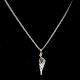 Tiger Eye Teardrop Feather Embedded 92.5 Sterling Silver Jewelry