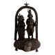 Brass Lord Shiva With Parvati Tribal Art On Turtle