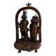 Brass Lord Shiva With Parvati Tribal Art On Turtle