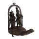 Brass Lord Shiva With Parvati Tribal Art On Turtle