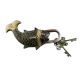 Brass Whale Fish Padlock Lock with Skeleton Key In Pair Patina Finish