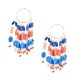 Multicolored Stone Gypsy 92.5 Sterling Silver Hoop Earring