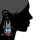 Trendy 92.5 Sterling Silver Boho Stone Hoop Dangle Earring