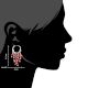92.5 Sterling Silver  Earrings Colorful Stone Dangle Jhumka Earrings
