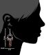 92.5 Sterling Silver Rust Grape Bunch Hanging Earrings