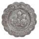 Hand Carved Brass King George And Queen Mary Silver Jewelry Plate