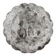 Hand Carved Brass King George And Queen Mary Silver Jewelry Plate