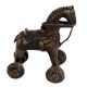 Engraved Brass Horse Figurine Temple Toy