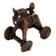 Brass Horse and Rider on Wheels East Indian Temple Toy