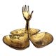 Brass Hand Triple Serving Bowl Set