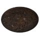 Round Brass Grape Brunch And Leaves Carved Plate Wall Hanging