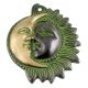 Brass Designer Sun Moon Wall  Art With Patina