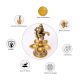 Brass Dancing Ganesha Five Wicks Oil Lamps Or Diyas