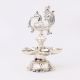 Brass Peacock Figurine Oil Lamp Diya With a silver Polish