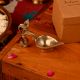 Brass Indian Peacock Holding Diya Diwali Decoration