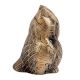 Brass Small Sitting Owl Statue Paperweight