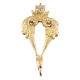 Ornate Brass Demon Head With Peacock Wall Hook And Wall Hanging