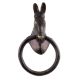 Wild Horse Head Brass Towel Holder In Black Finish