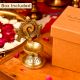 Religious Shankha Chakra Design Oil Lamp Diya For Festival