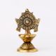 Religious Big Flower Carved Design Oil Lamp Diya