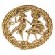 Round Brass Rural Dhokra Artwork Wall Hanging