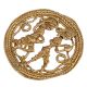 Traditional Kashmiri Copper Plate With Floral Design