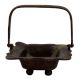 Brass Rectangular Tray With Handle And Scalloped Edges