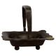 Brass Rectangular Tray With Handle And Scalloped Edges