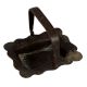 Brass Rectangular Tray With Handle And Scalloped Edges