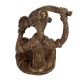 Brass Sitting Tribal Women Combing Hair looking Into A Mirror