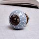 Grey Floral Embossed Cabinet knob