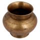 Holy Ritual Brass Round Water Pot For Decoration