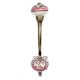 Peach Flower Ceramic Antique Iron Hook