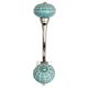 Sea Green Spider Net Etched Silver Iron Hook